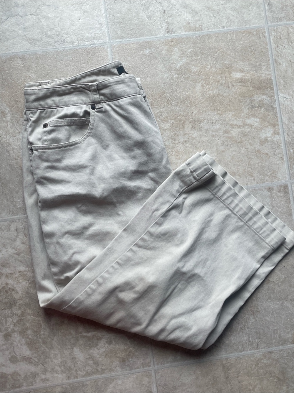 The Limited Exact Stretch Khaki Cropped Pants Size 12 Business Casual